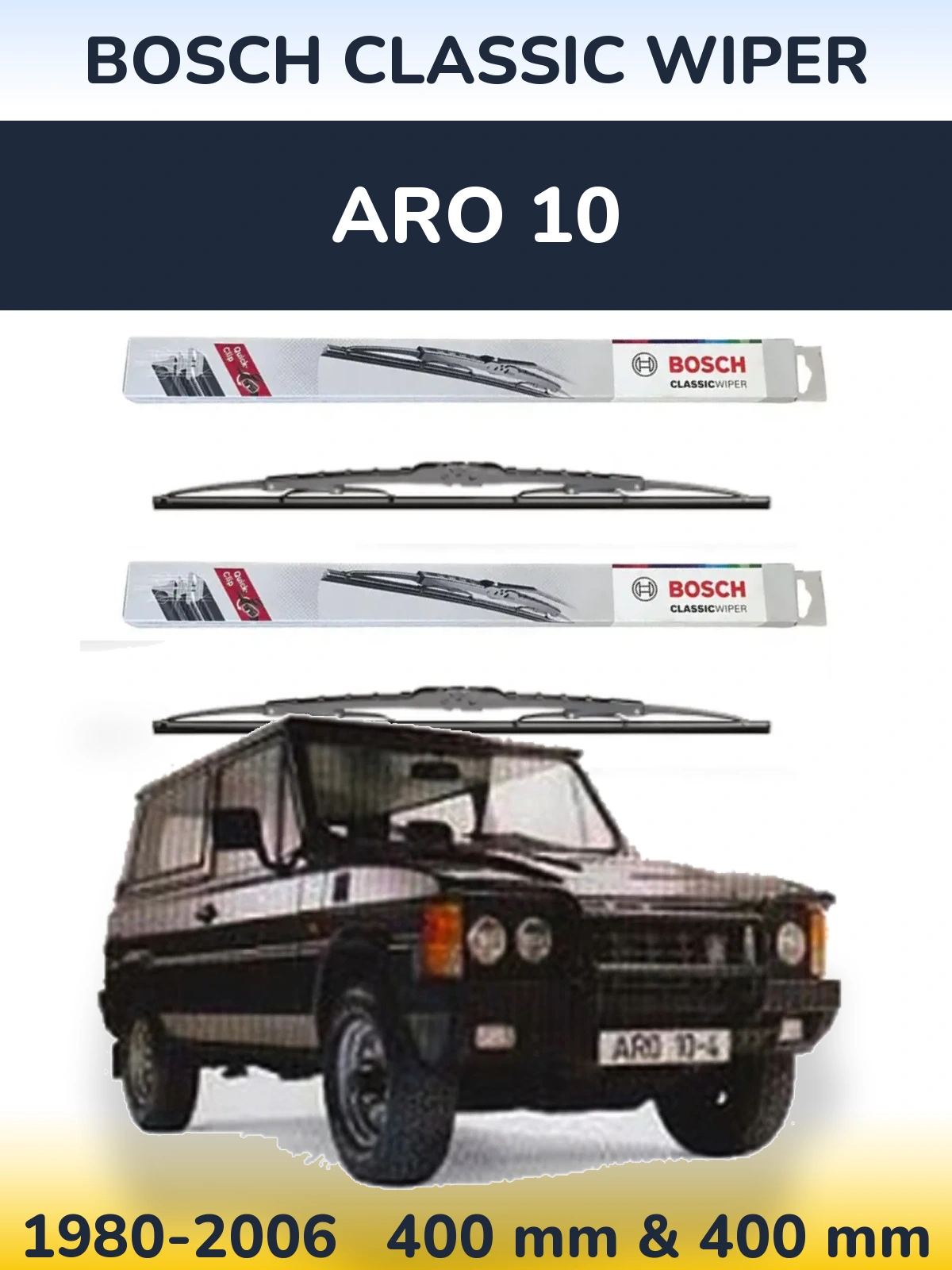 Torkarblad BOSCH Classic Wiper för ARO 10