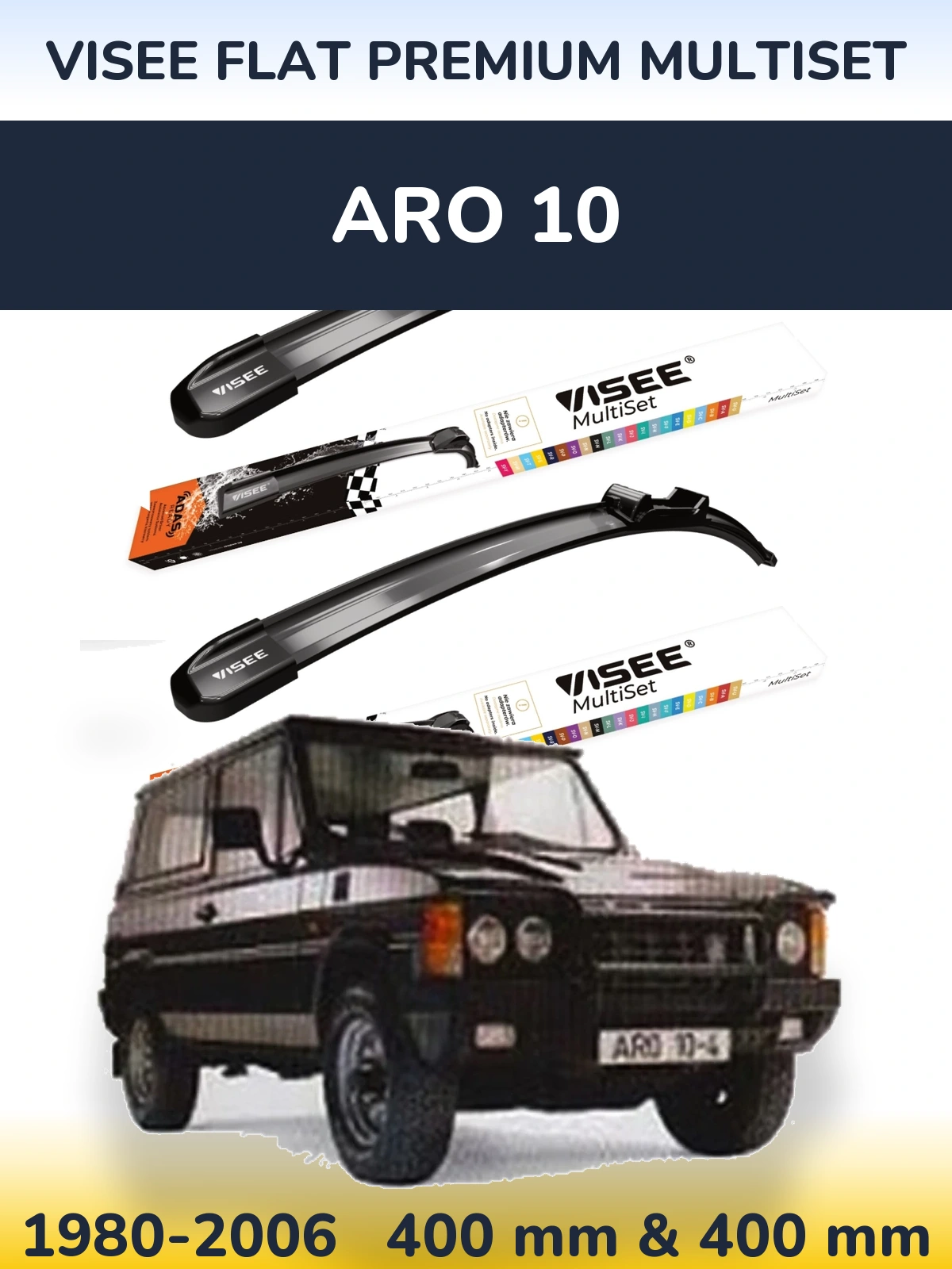 Torkarblad VISEE FLAT PREMIUM MultiSet för ARO 10