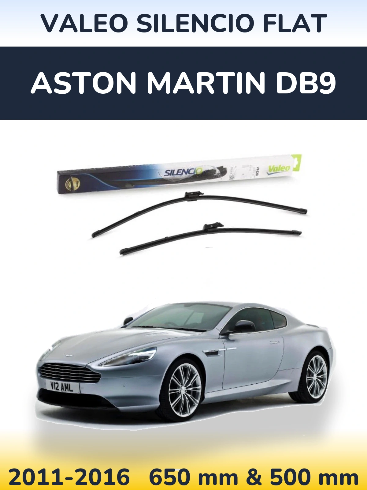 Torkarblad Valeo Silencio Flat för Aston Martin DB9