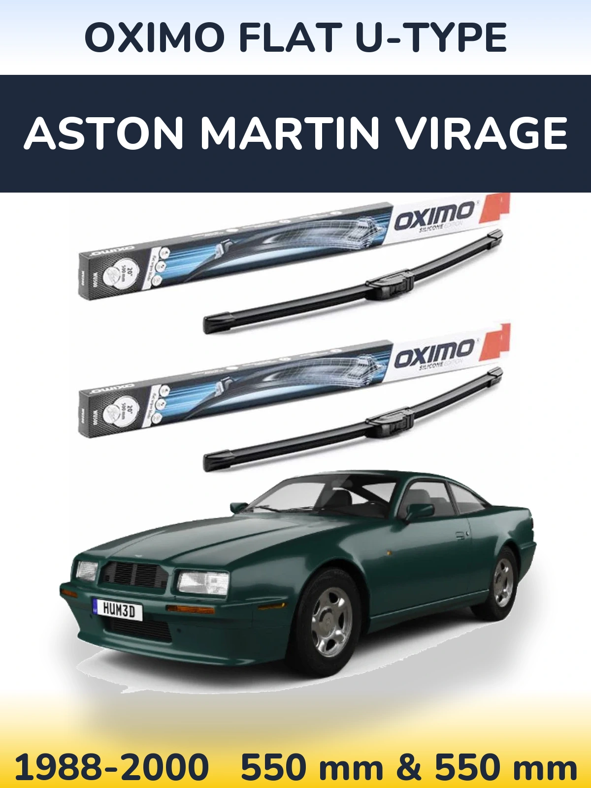 Torkarblad Oximo Flat U-type för Aston Martin Virage