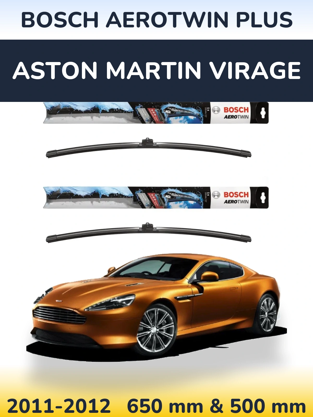 Torkarblad BOSCH AeroTwin Plus för Aston Martin Virage