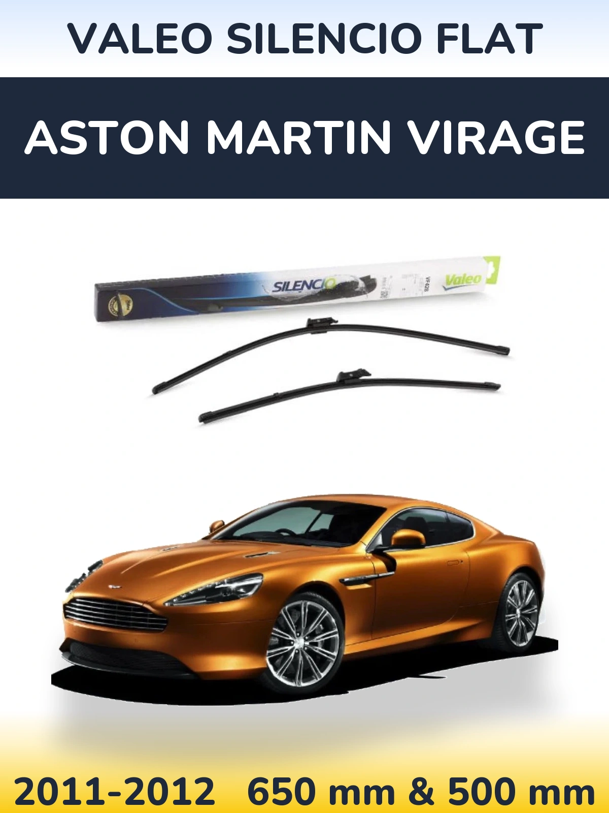 Torkarblad Valeo Silencio Flat för Aston Martin Virage