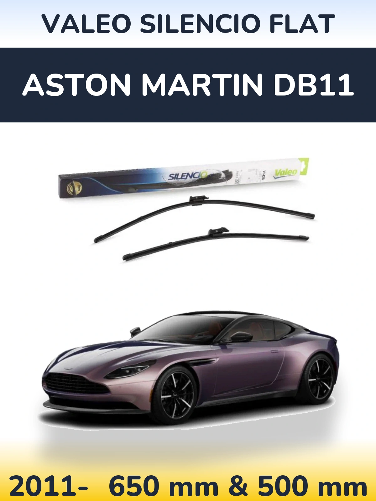 Torkarblad Valeo Silencio Flat för Aston Martin DB11