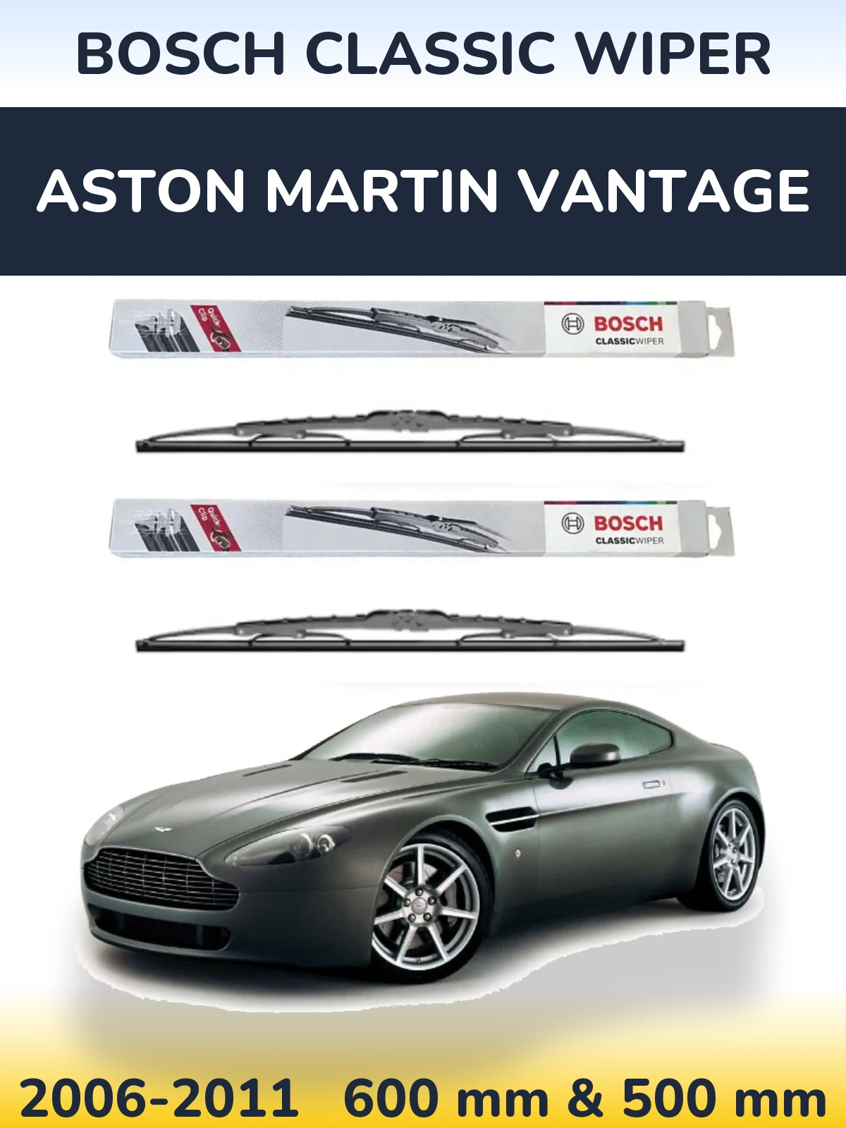 Torkarblad BOSCH Classic Wiper för Aston Martin Vantage