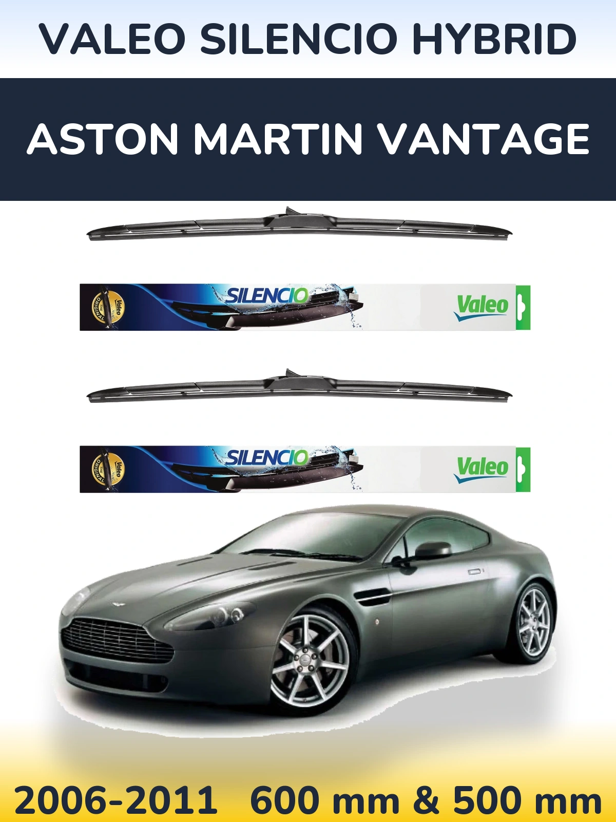Torkarblad Valeo Silencio Hybrid för Aston Martin Vantage