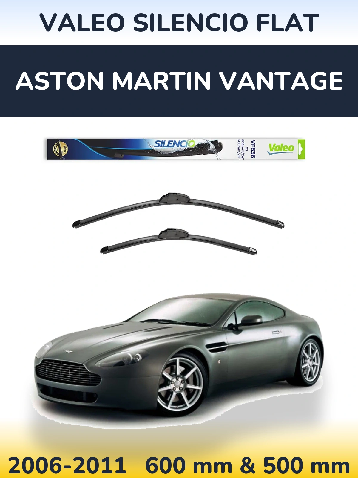 Torkarblad Valeo Silencio Flat för Aston Martin Vantage