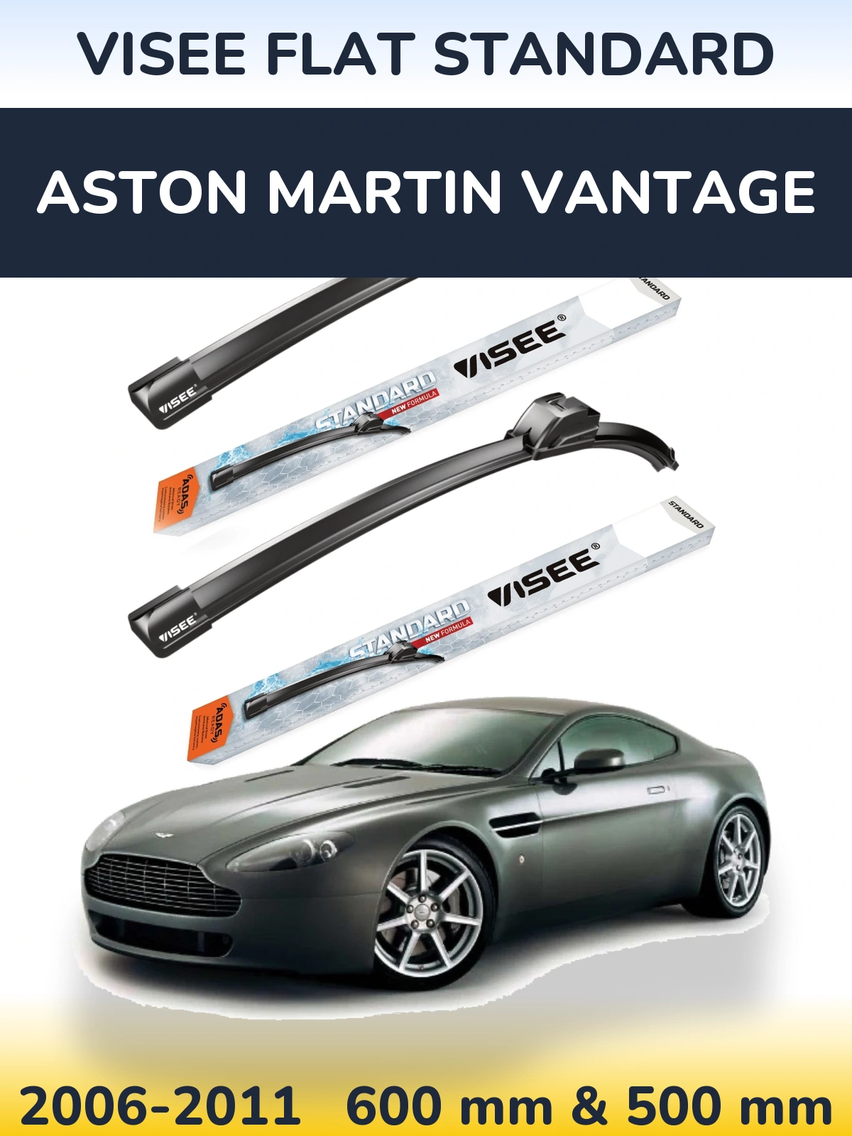 Torkarblad VISEE FLAT STANDARD för Aston Martin Vantage