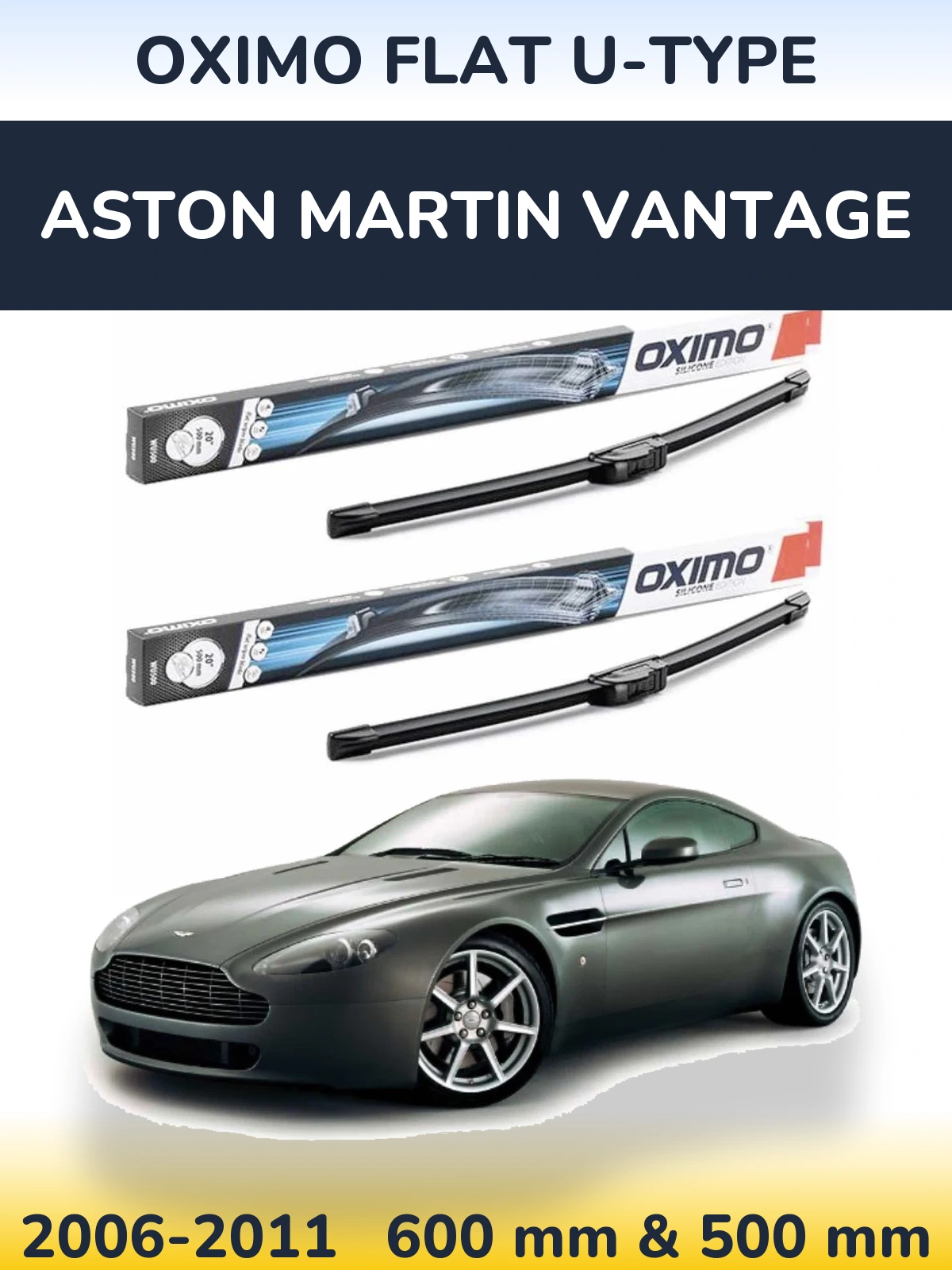 Torkarblad Oximo Flat U-type för Aston Martin Vantage