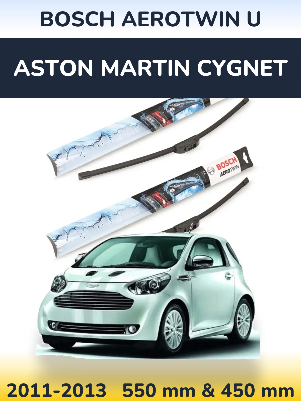 Torkarblad BOSCH AeroTwin U för Aston Martin Cygnet