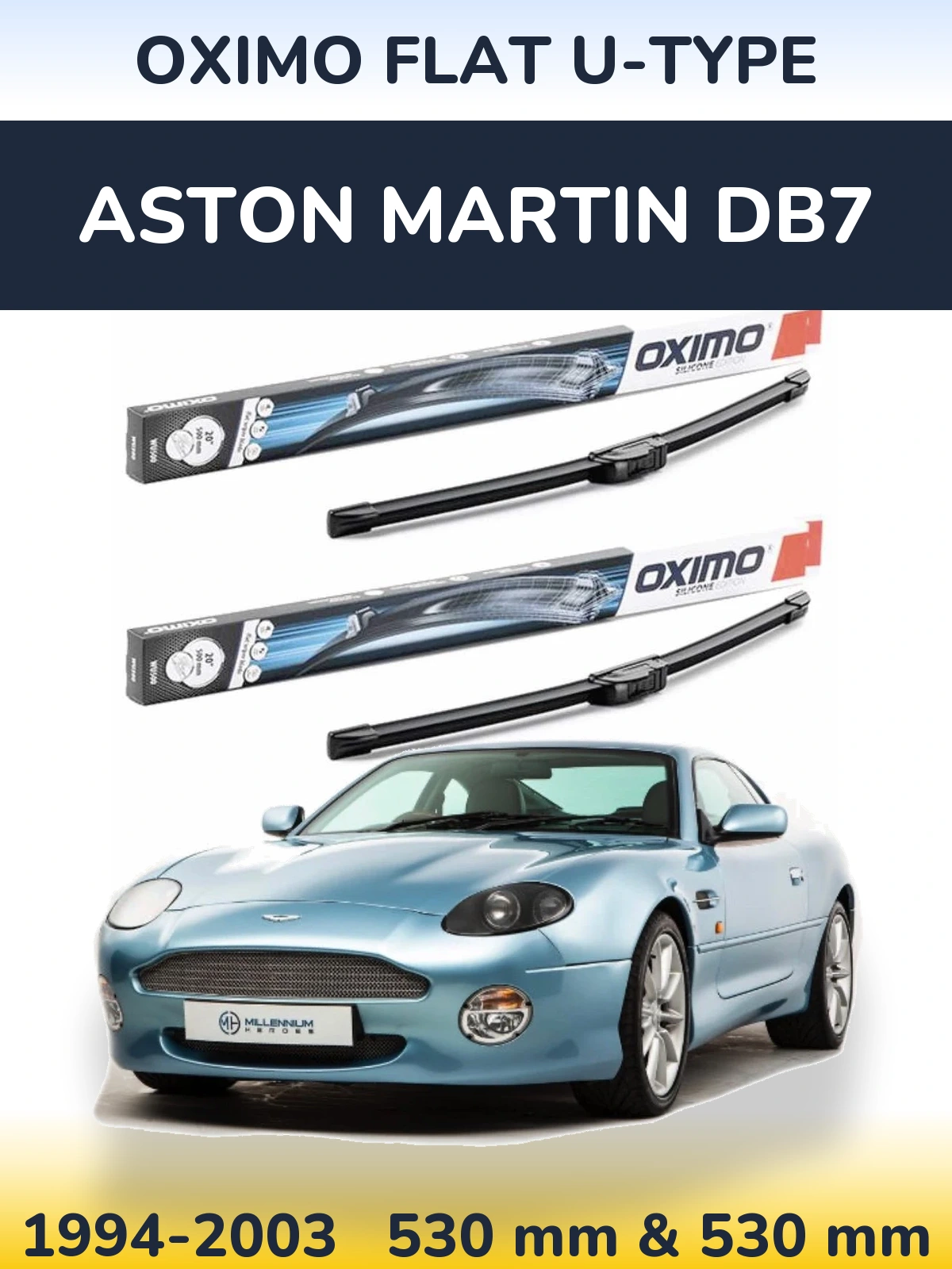 Torkarblad Oximo Flat U-type för Aston Martin DB7