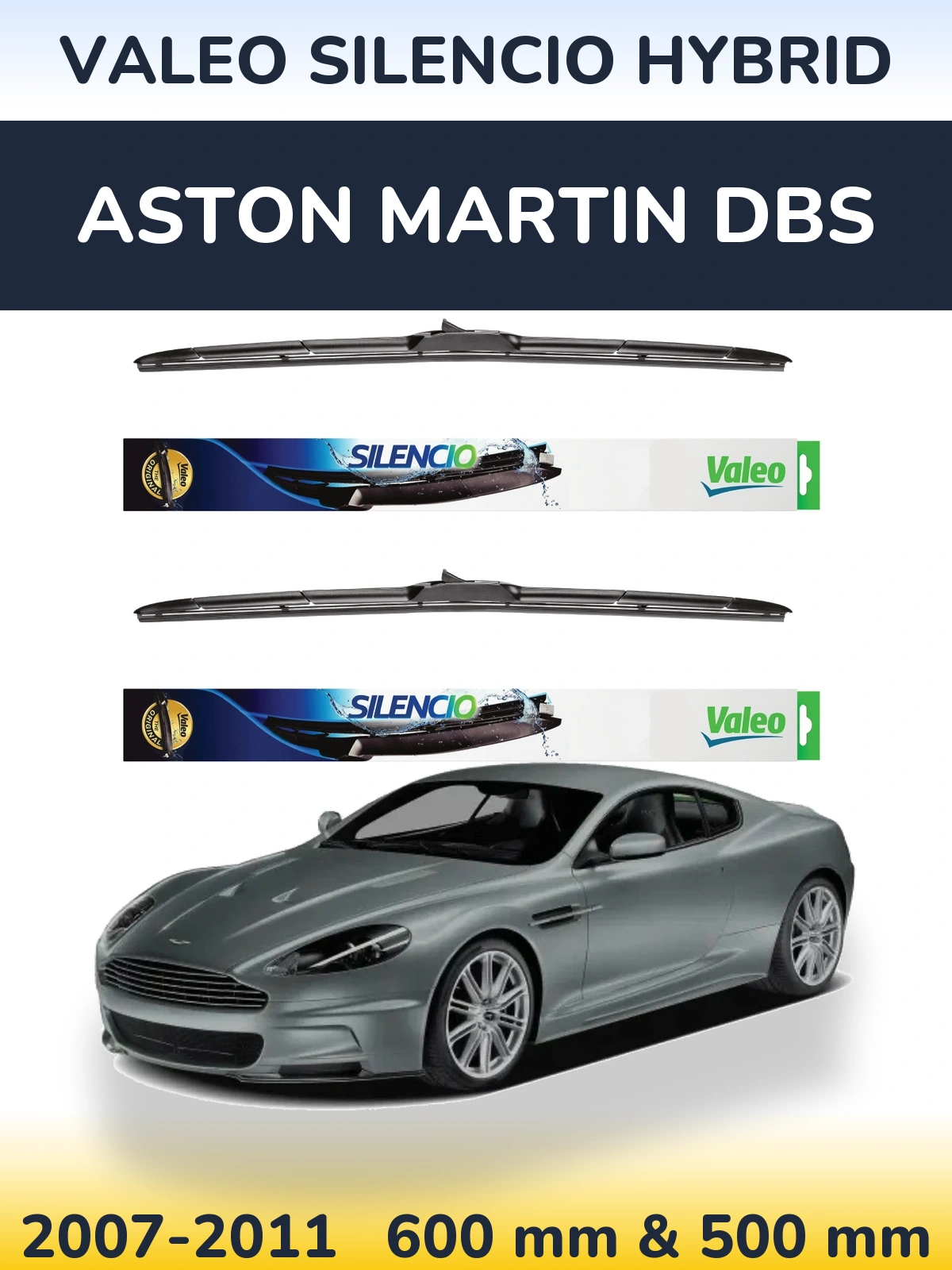 Torkarblad Valeo Silencio Hybrid för Aston Martin DBS