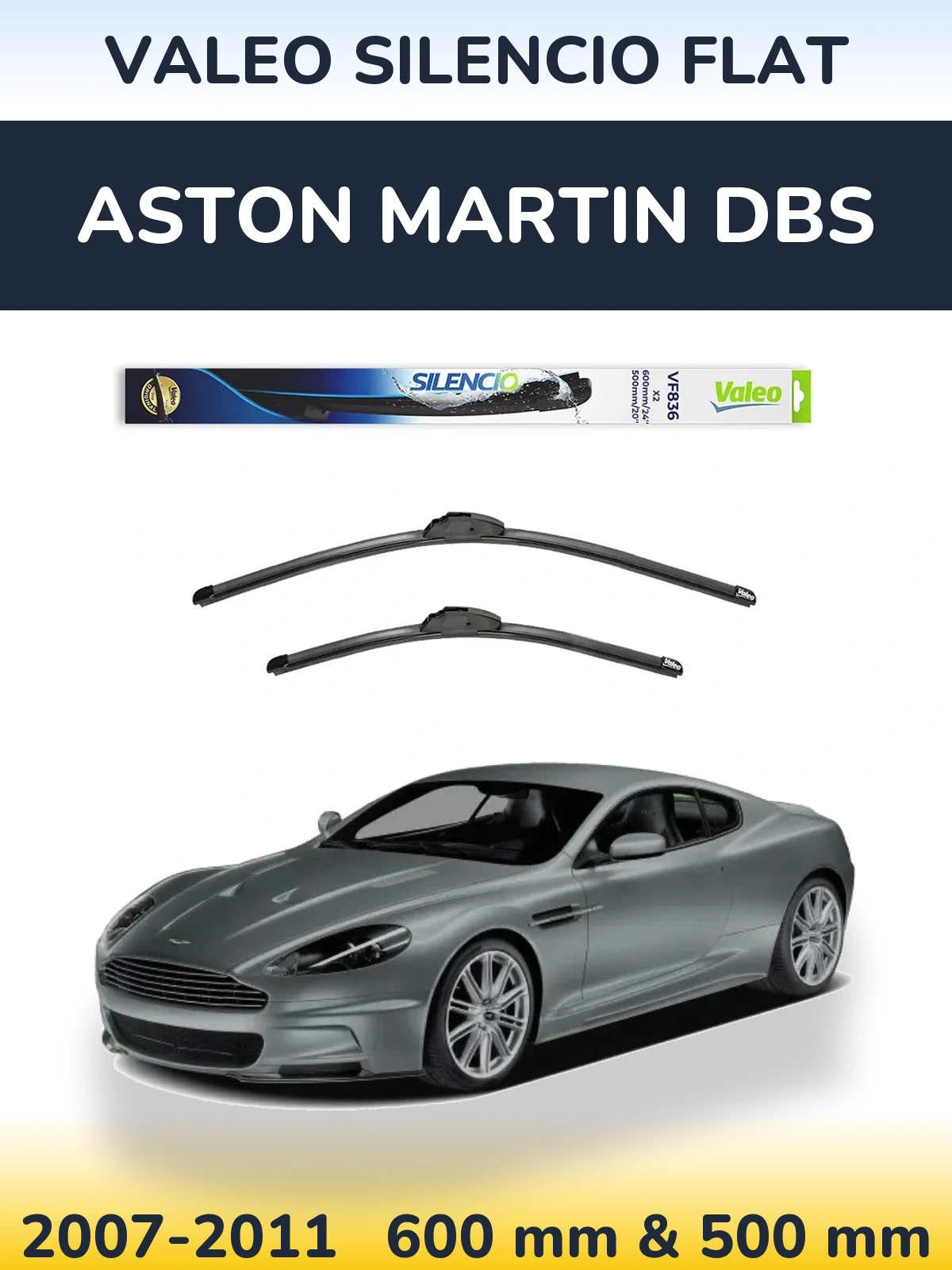 Torkarblad Valeo Silencio Flat för Aston Martin DBS