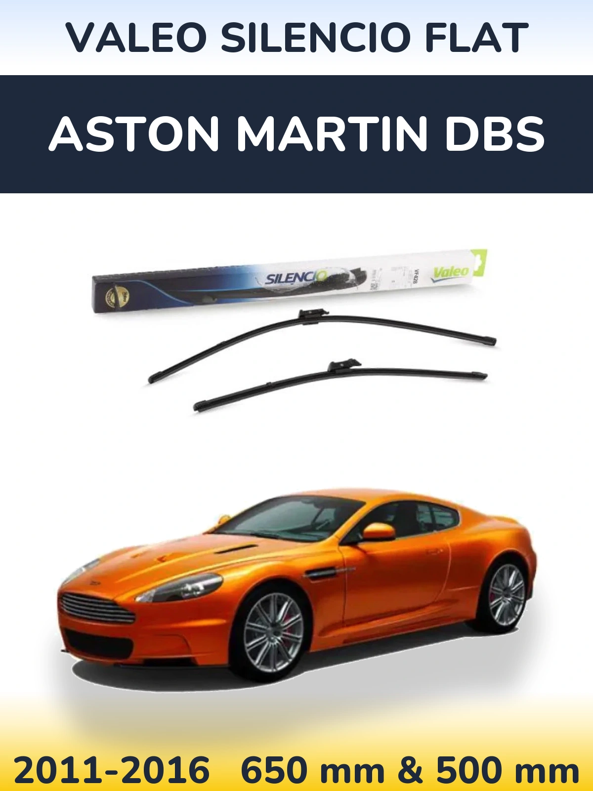 Torkarblad Valeo Silencio Flat för Aston Martin DBS