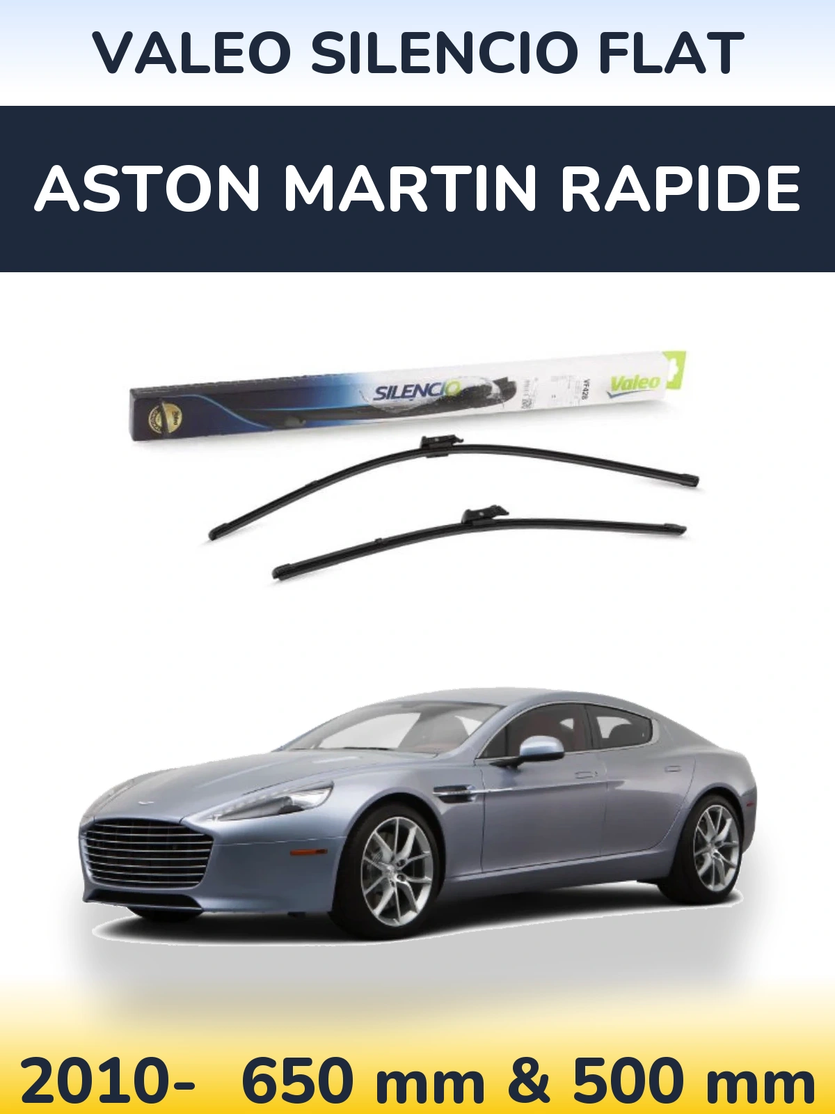 Torkarblad Valeo Silencio Flat för Aston Martin Rapide
