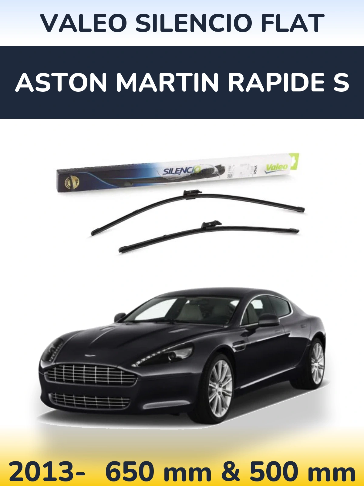 Torkarblad Valeo Silencio Flat för Aston Martin Rapide S