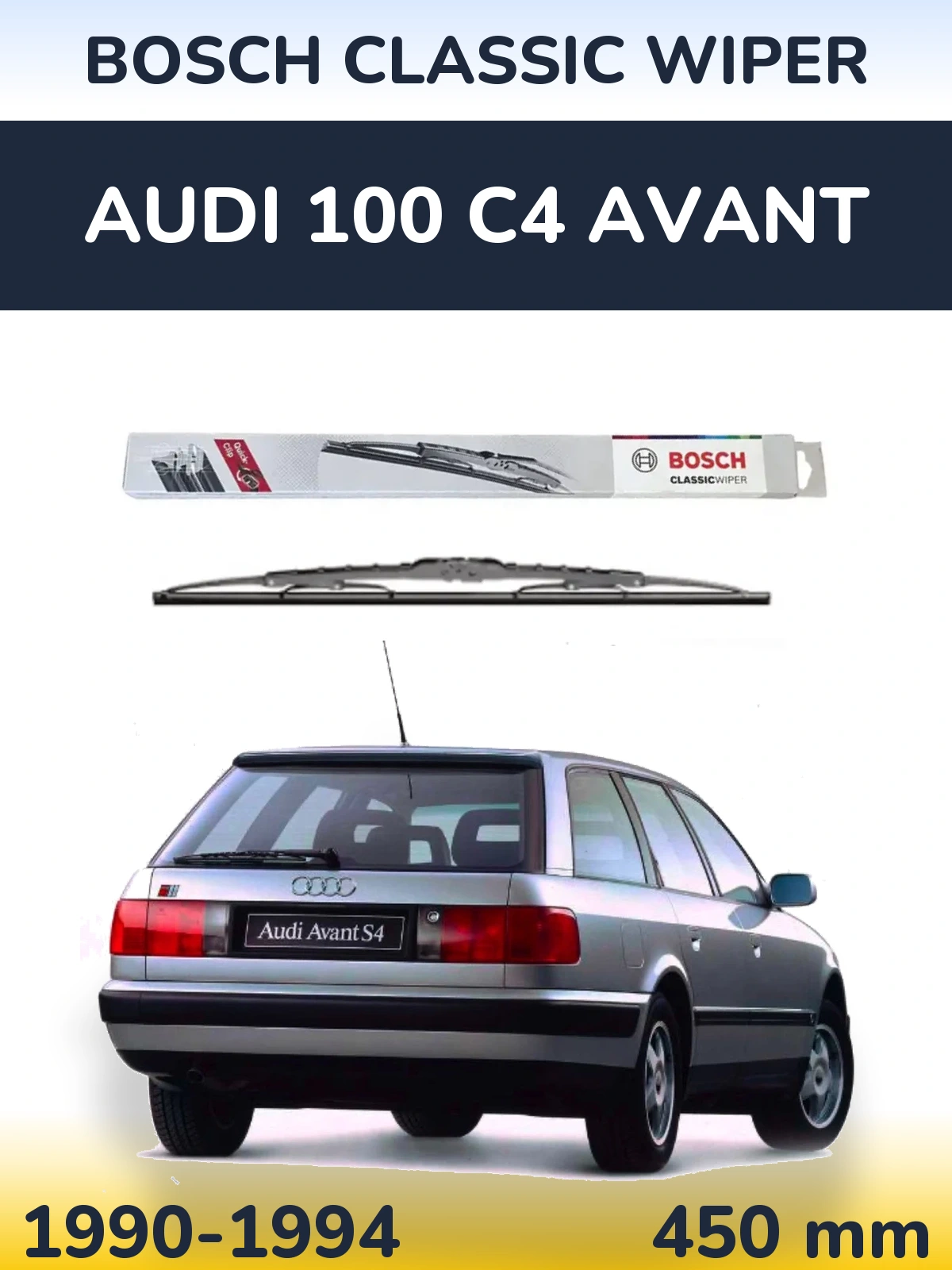 Torkarblad BOSCH Classic Wiper för Audi 100 C4 Avant