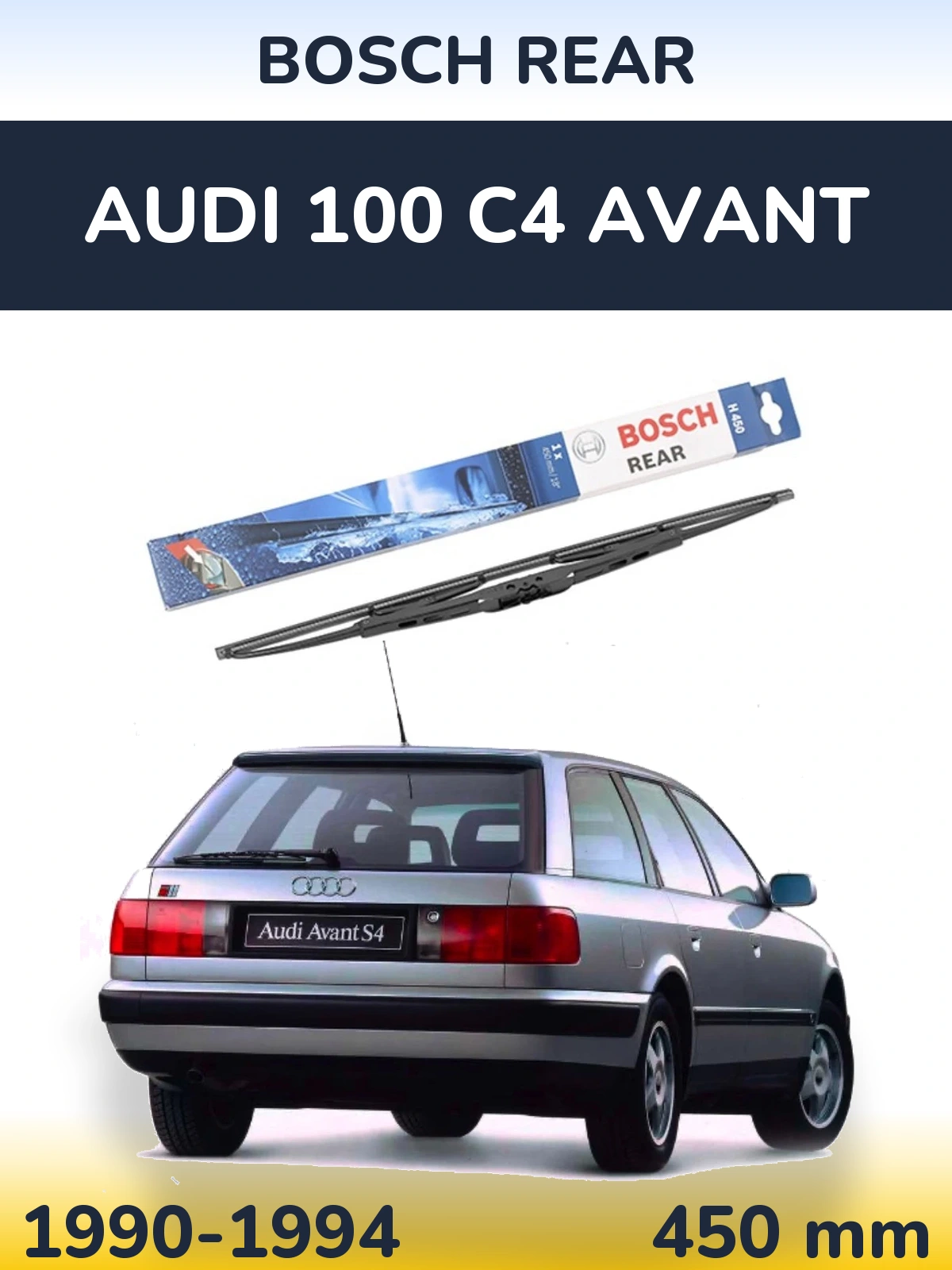 Torkarblad BOSCH Rear för Audi 100 C4 Avant