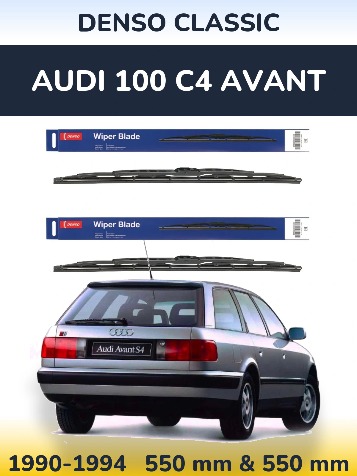 Torkarblad Denso Classic för Audi 100 C4 Avant