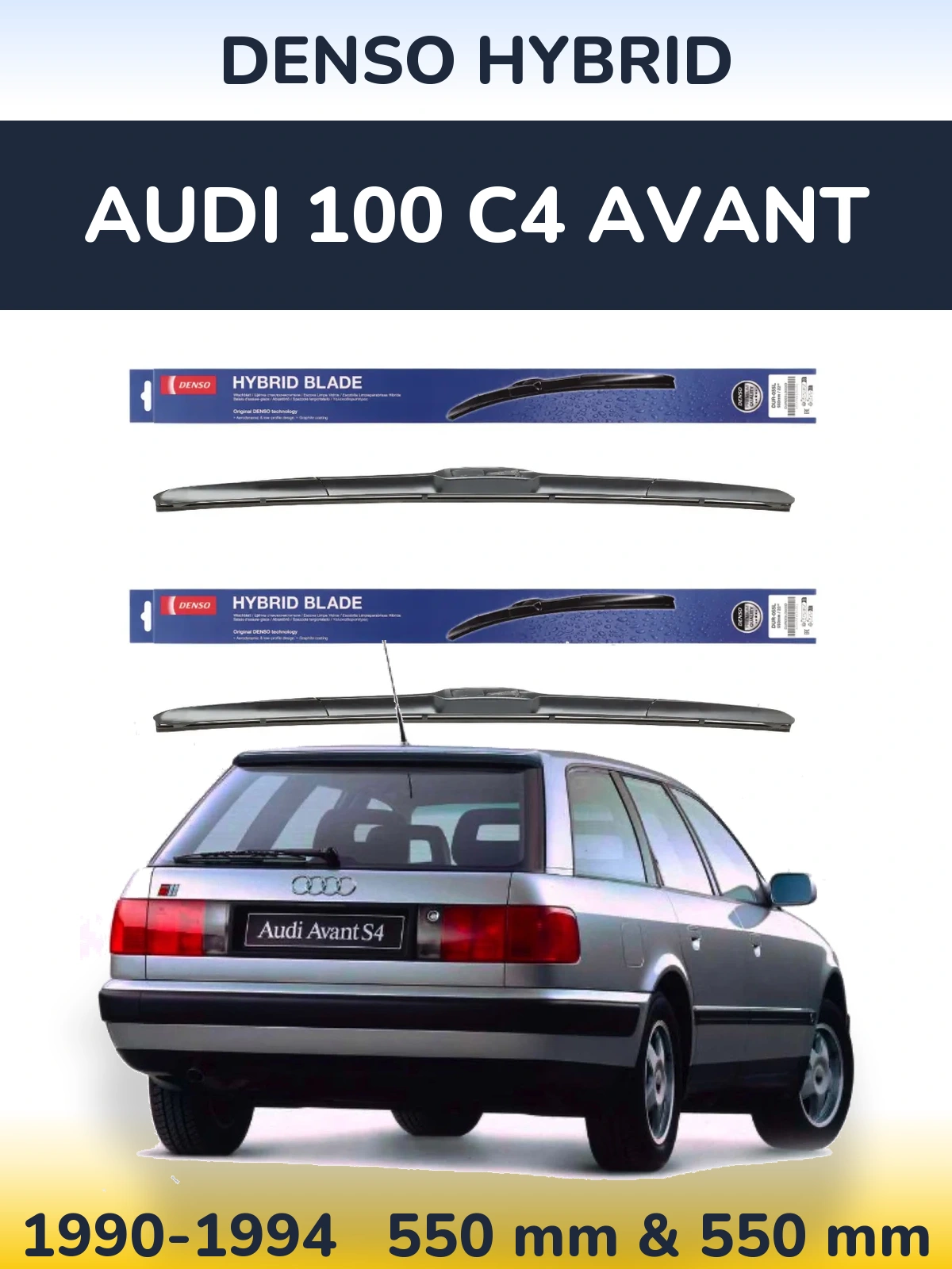 Torkarblad Denso Hybrid för Audi 100 C4 Avant