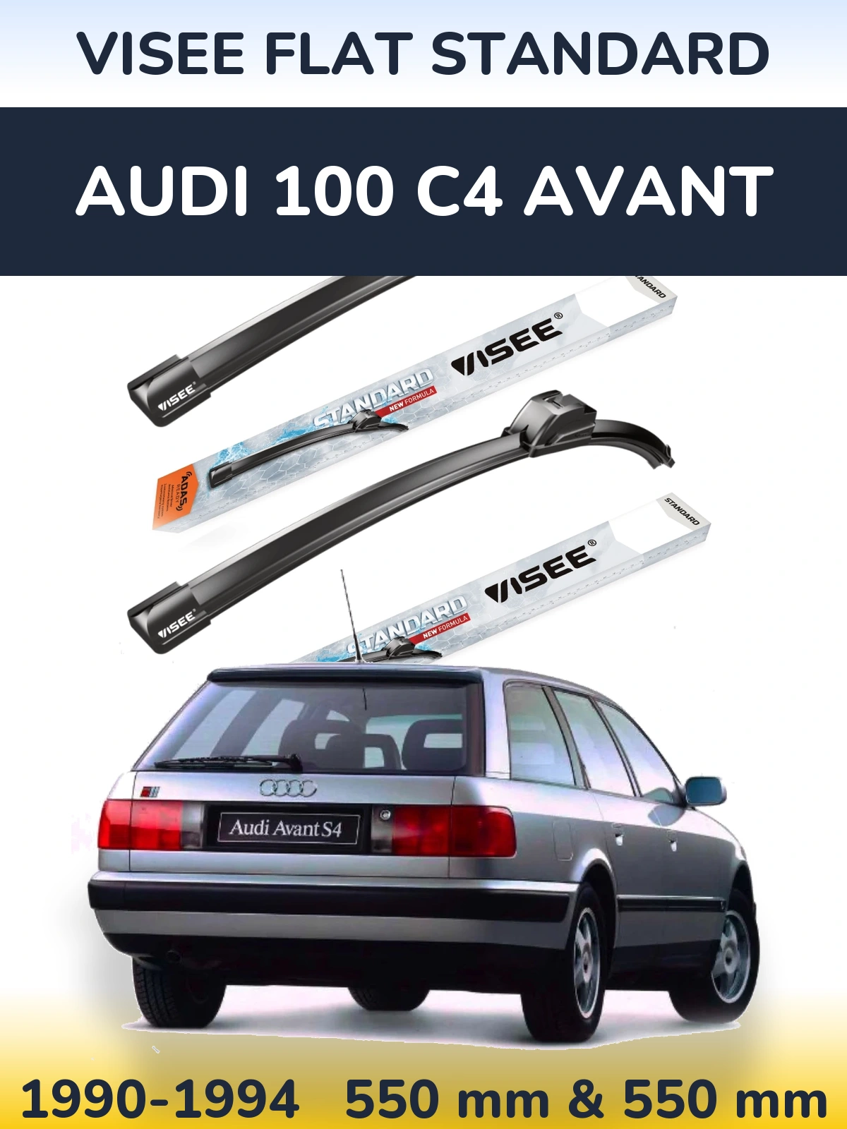Torkarblad VISEE FLAT STANDARD för Audi 100 C4 Avant