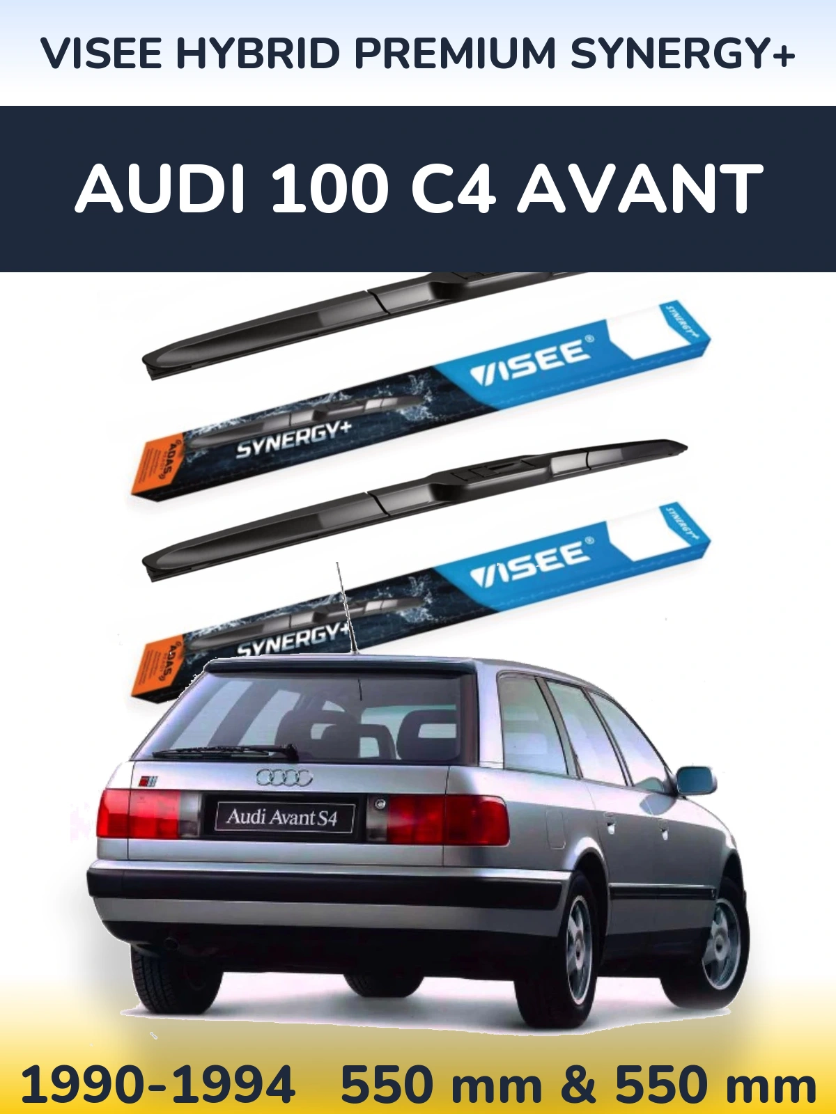 Torkarblad VISEE HYBRID PREMIUM SYNERGY+ för Audi 100 C4 Avant