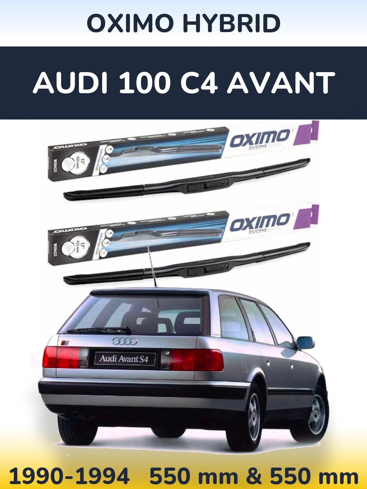 Torkarblad Oximo Hybrid för Audi 100 C4 Avant