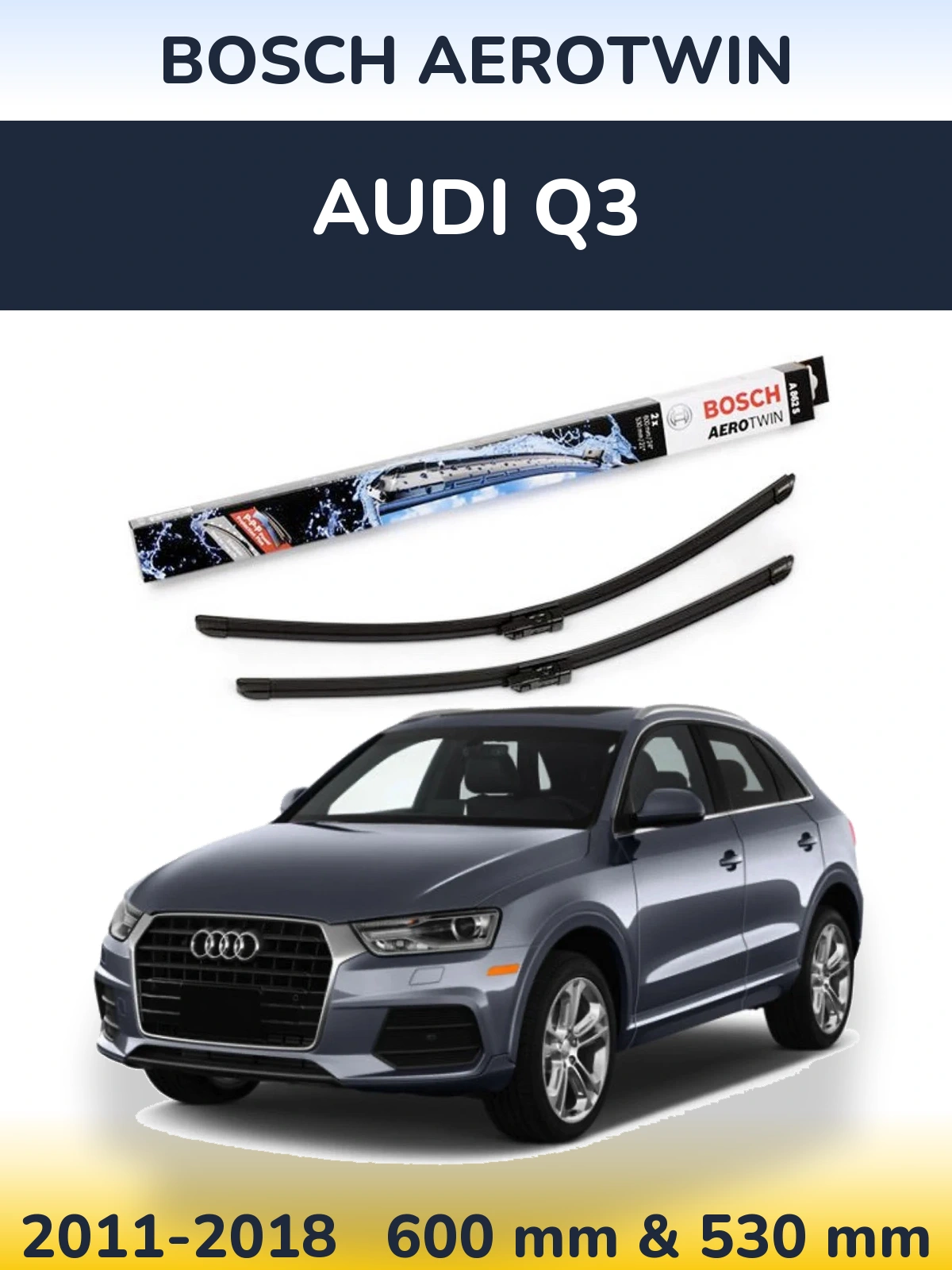 Torkarblad BOSCH AeroTwin för Audi Q3