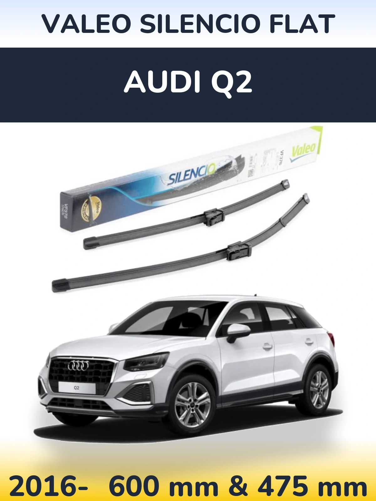 Torkarblad Valeo Silencio Flat för Audi Q2