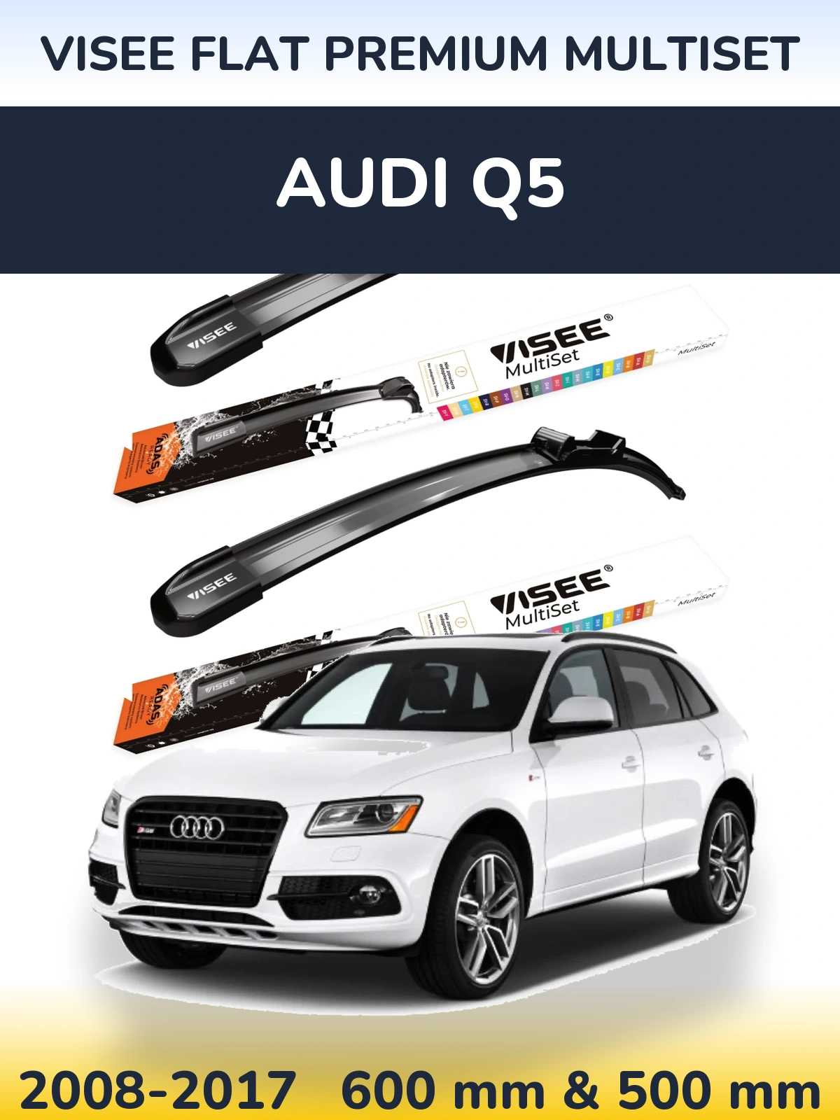Torkarblad VISEE FLAT PREMIUM MultiSet för Audi Q5