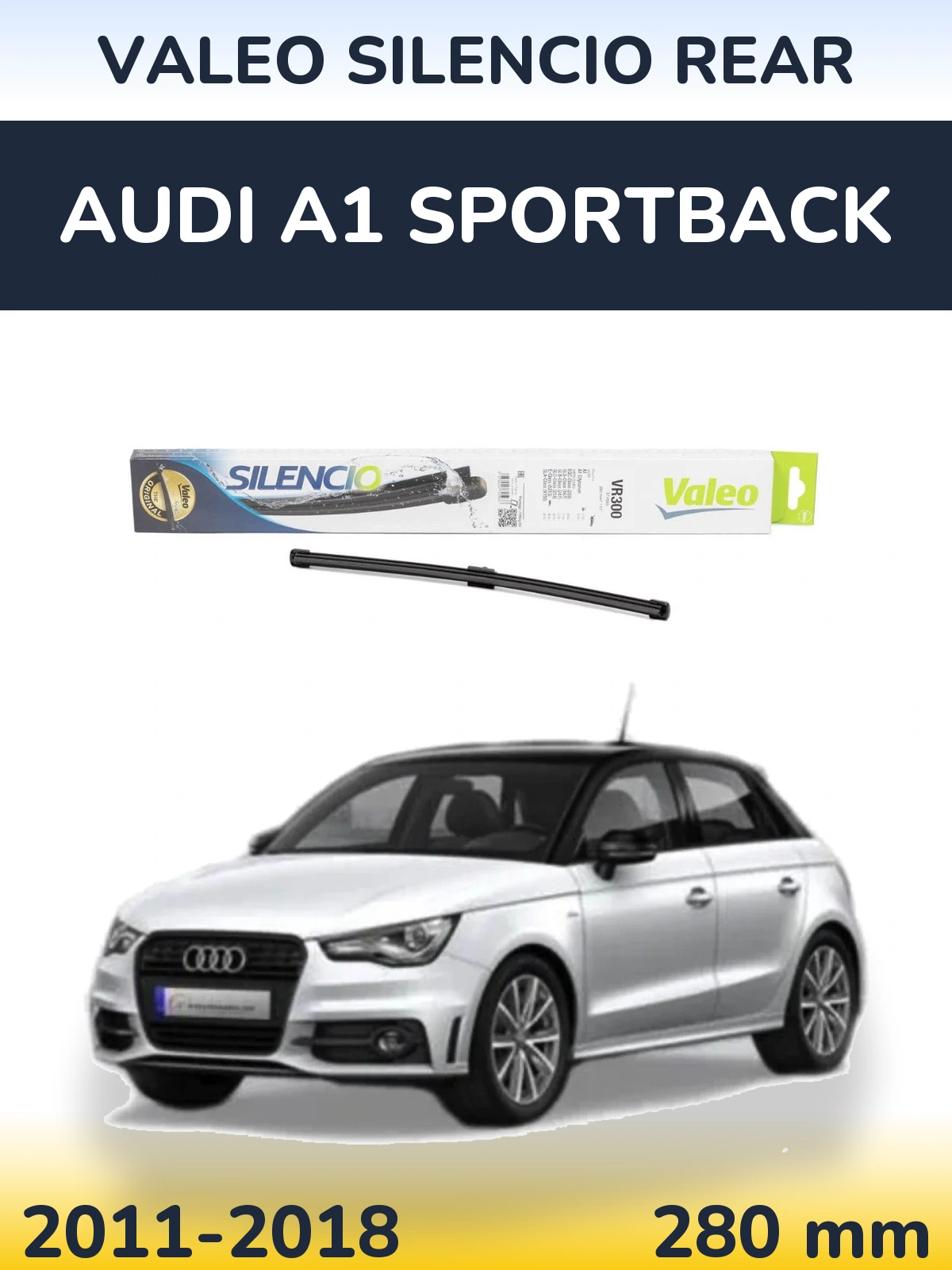 Torkarblad Valeo Silencio Rear för Audi A1 Sportback