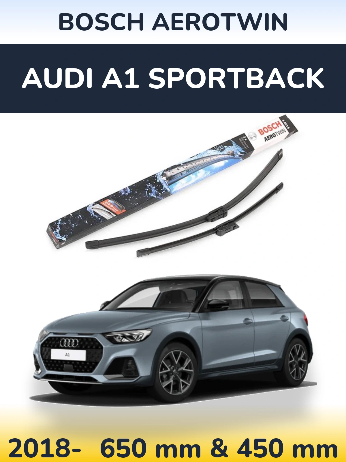 Torkarblad BOSCH AeroTwin för Audi A1 Sportback