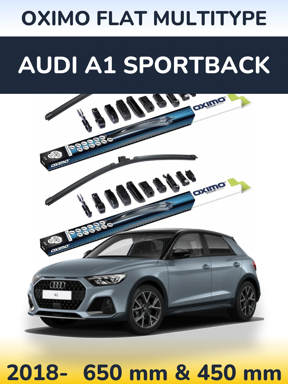Torkarblad Oximo Flat MultiType för Audi A1 Sportback