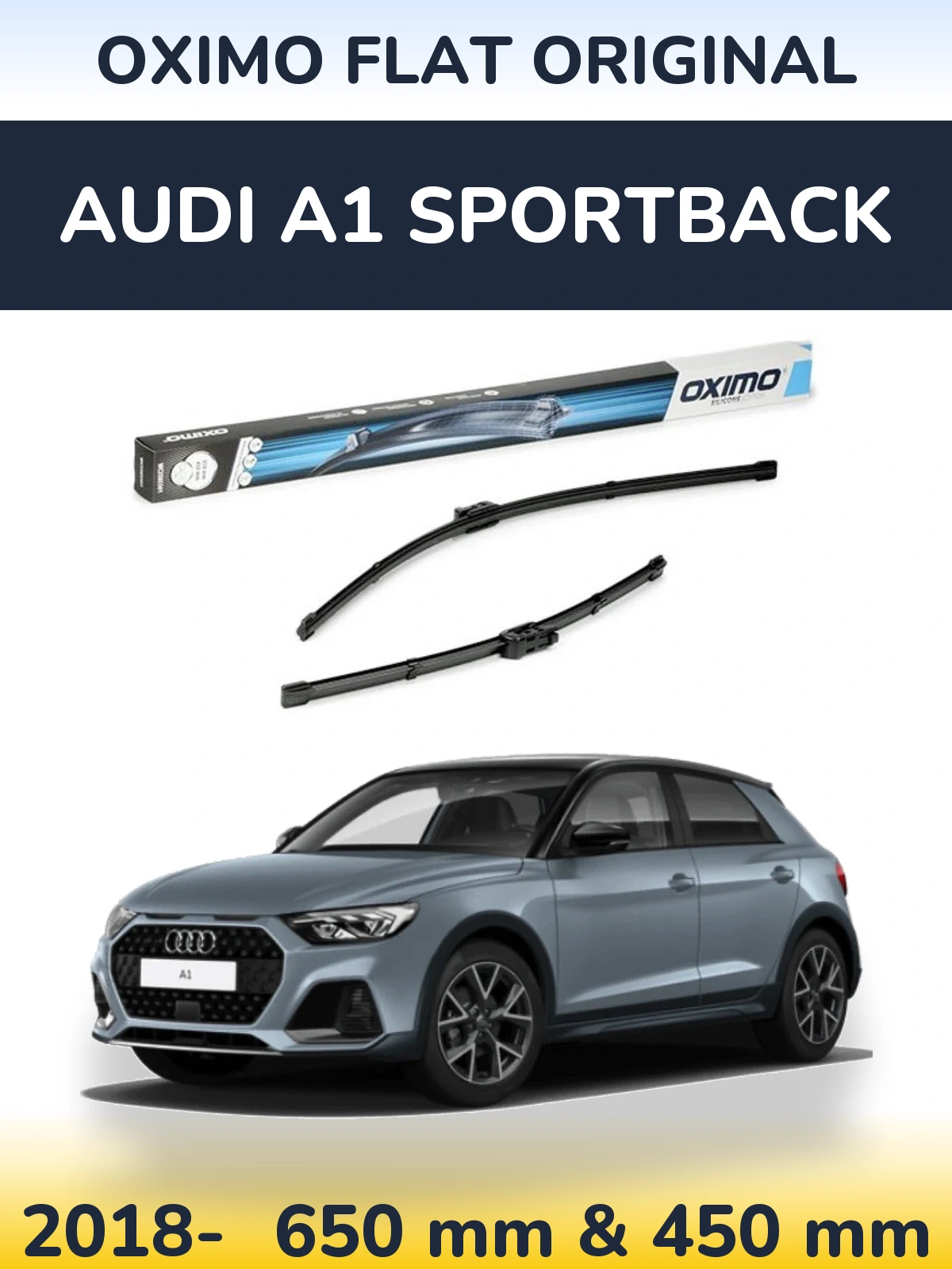 Torkarblad Oximo Flat Original för Audi A1 Sportback