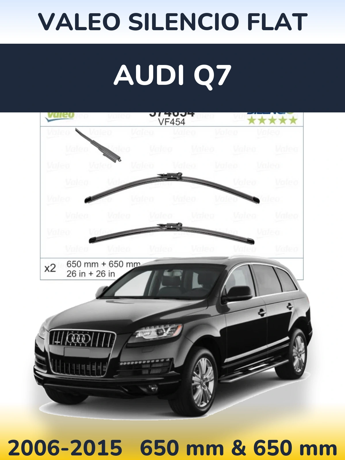 Torkarblad Valeo Silencio Flat för Audi Q7