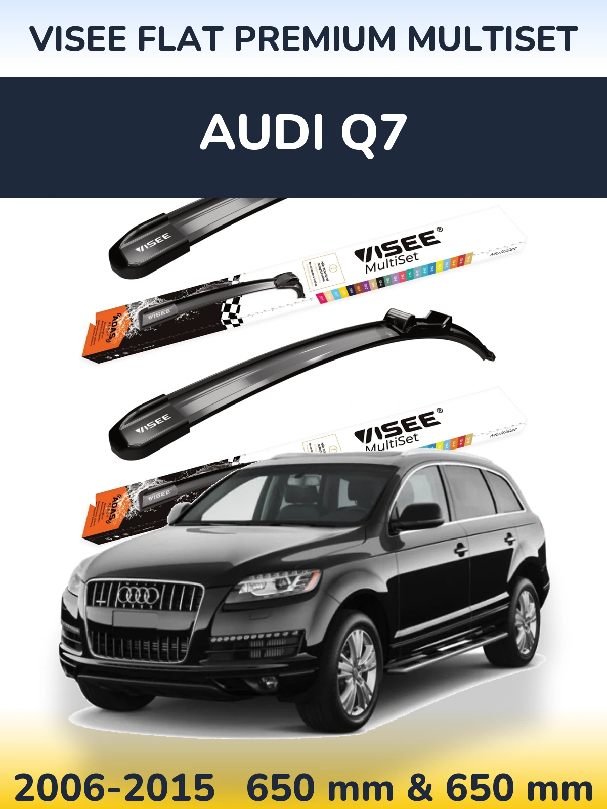 Torkarblad VISEE FLAT PREMIUM MultiSet för Audi Q7