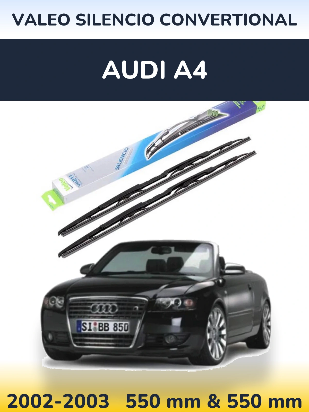 Torkarblad Valeo Silencio Convertional för Audi A4