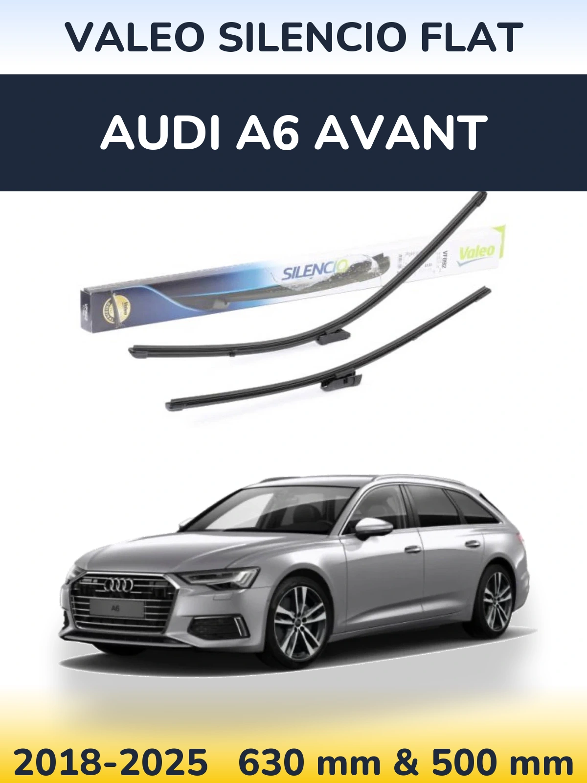 Torkarblad Valeo Silencio Flat för Audi A6 Avant