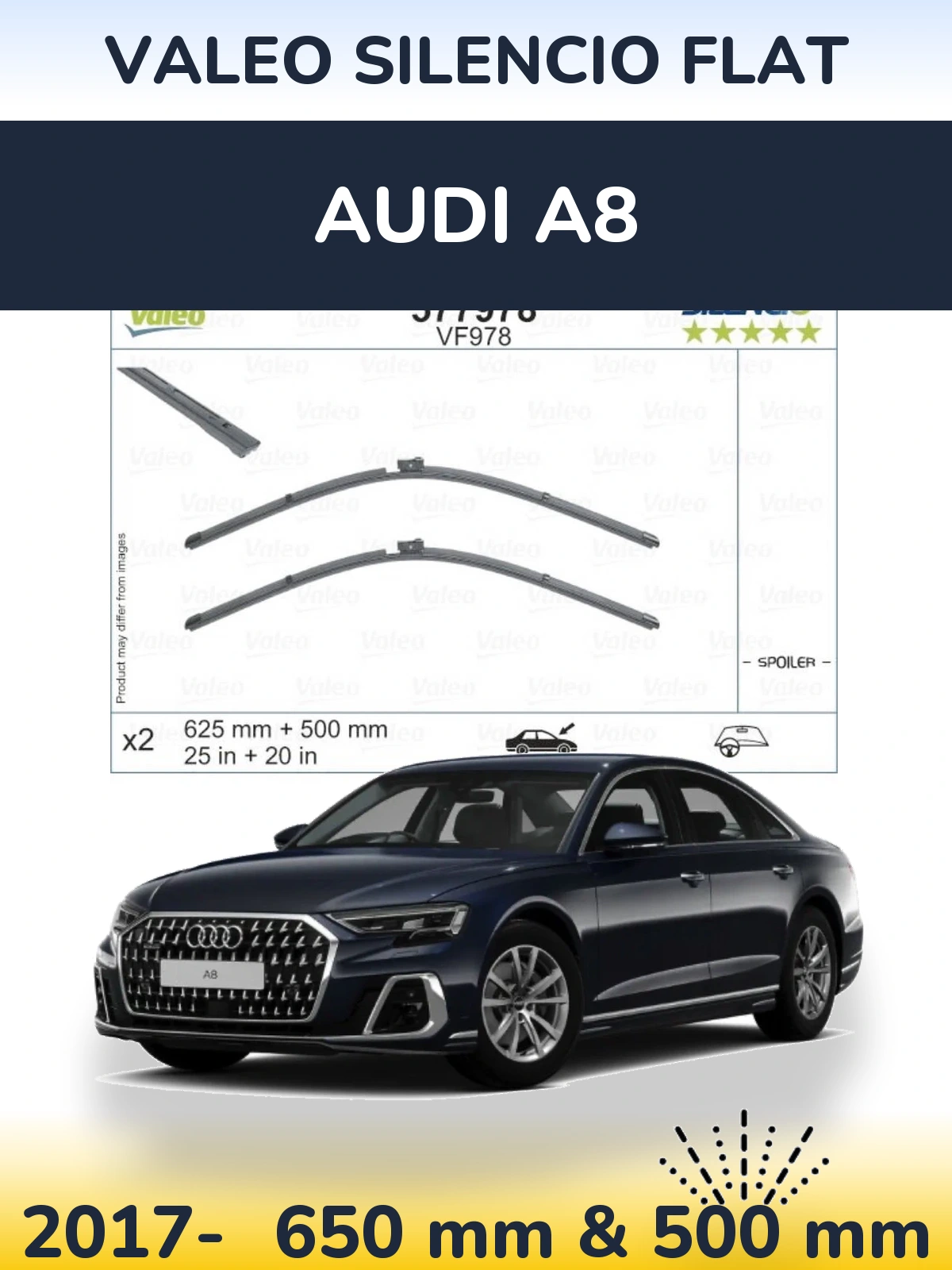 Torkarblad Valeo Silencio Flat för Audi A8