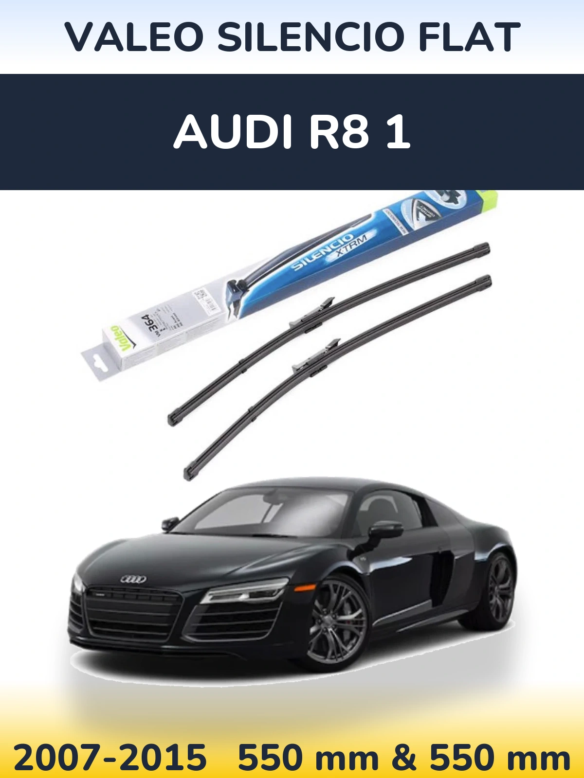 Torkarblad Valeo Silencio Flat för Audi R8 1