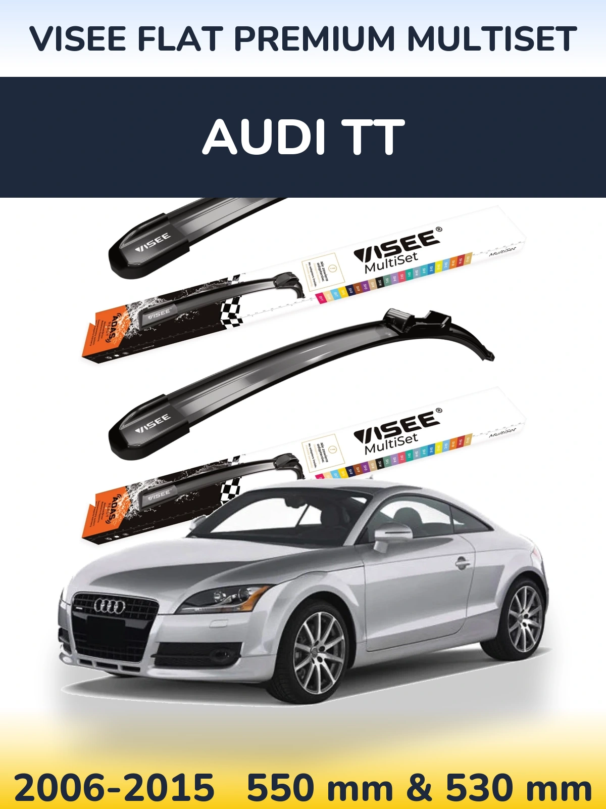 Torkarblad VISEE FLAT PREMIUM MultiSet för Audi TT