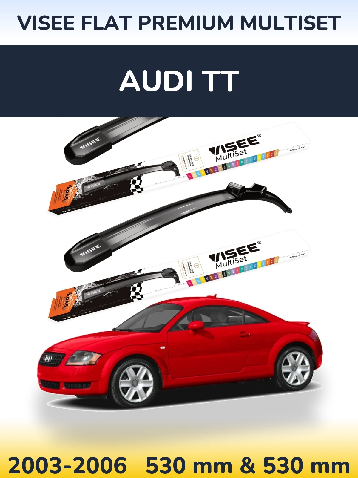 Torkarblad VISEE FLAT PREMIUM MultiSet för Audi TT