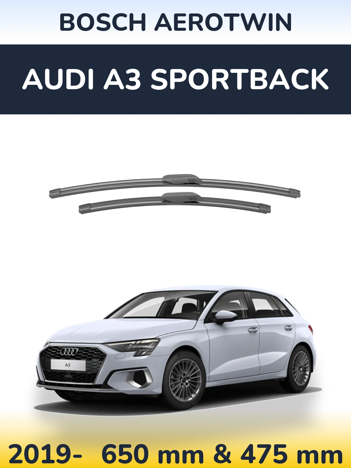 Torkarblad BOSCH AeroTwin för Audi A3 Sportback