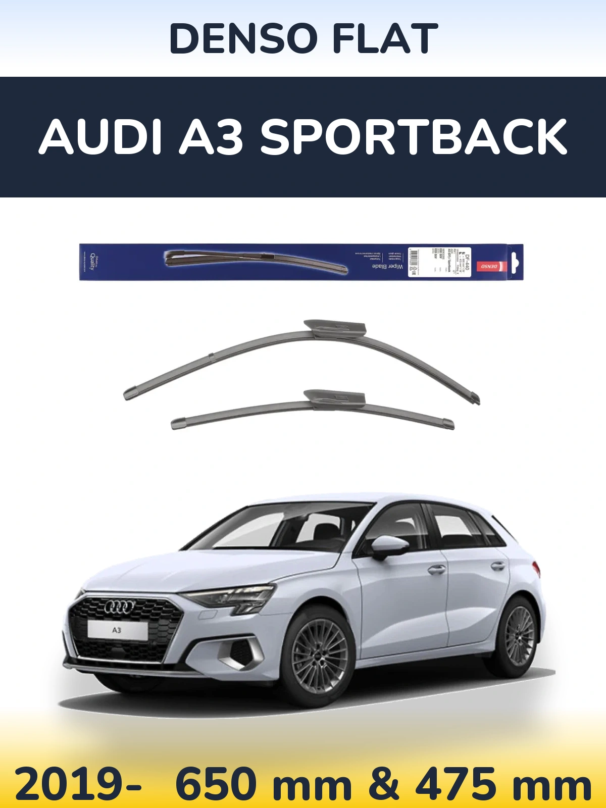 Torkarblad Denso Flat för Audi A3 Sportback