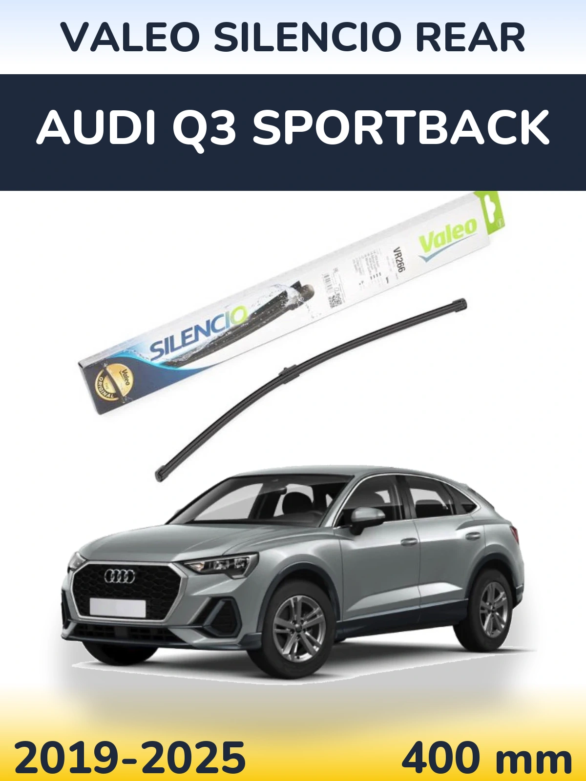Torkarblad Valeo Silencio Rear för Audi Q3 Sportback