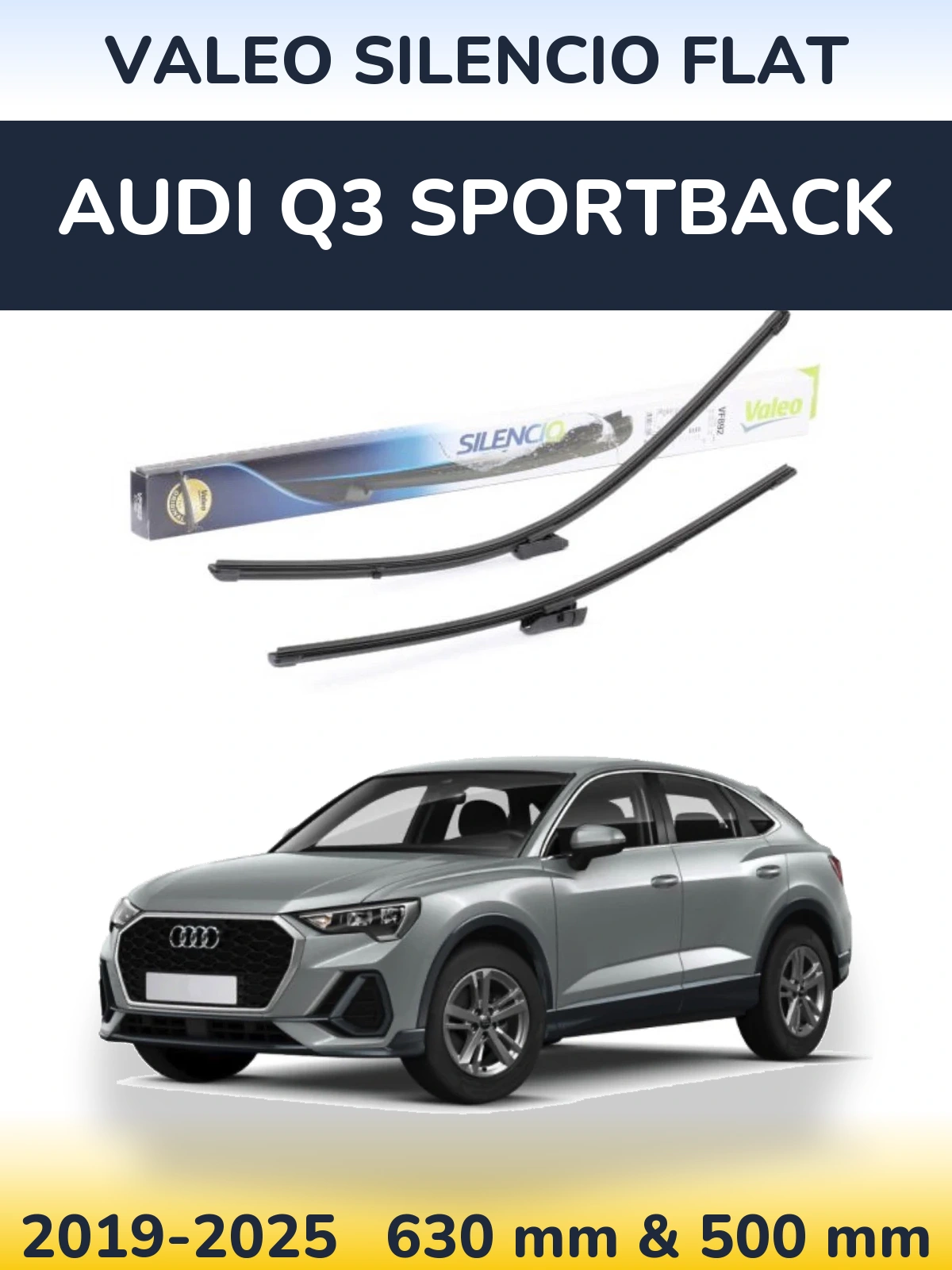 Torkarblad Valeo Silencio Flat för Audi Q3 Sportback
