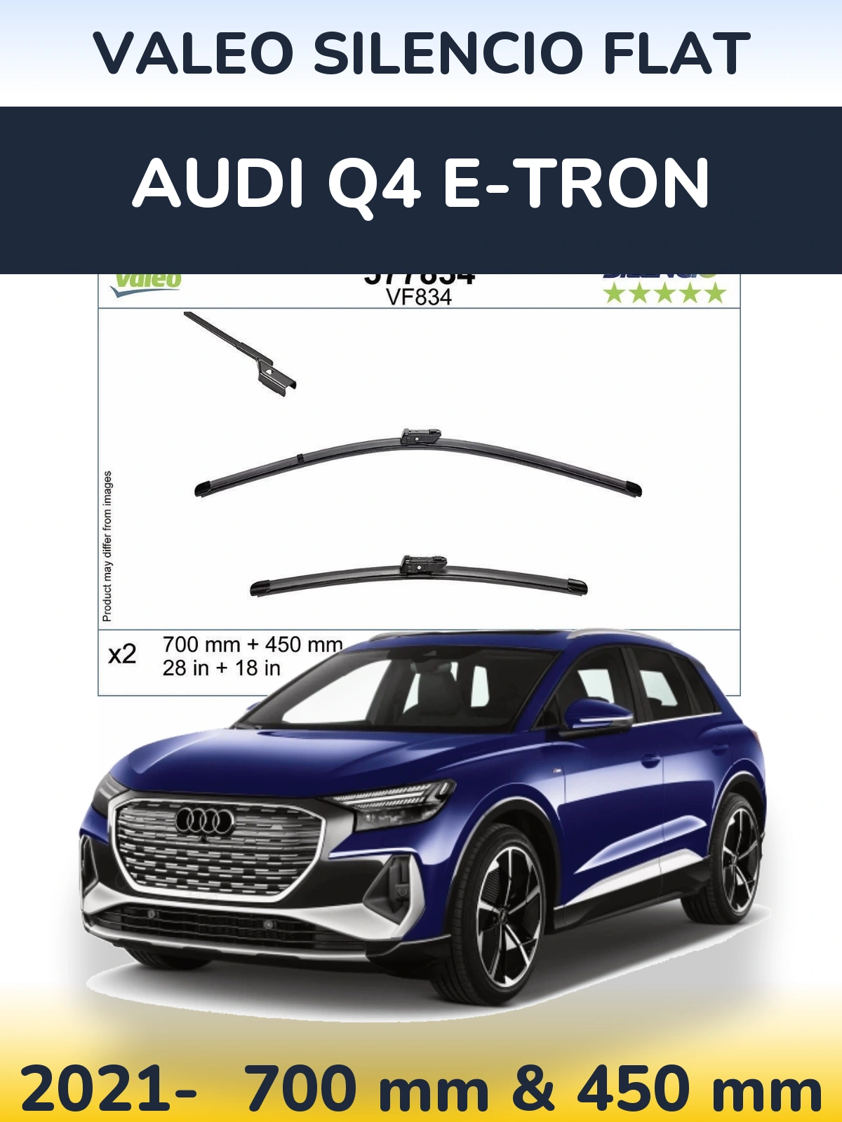 Torkarblad Valeo Silencio Flat för Audi Q4 e-tron