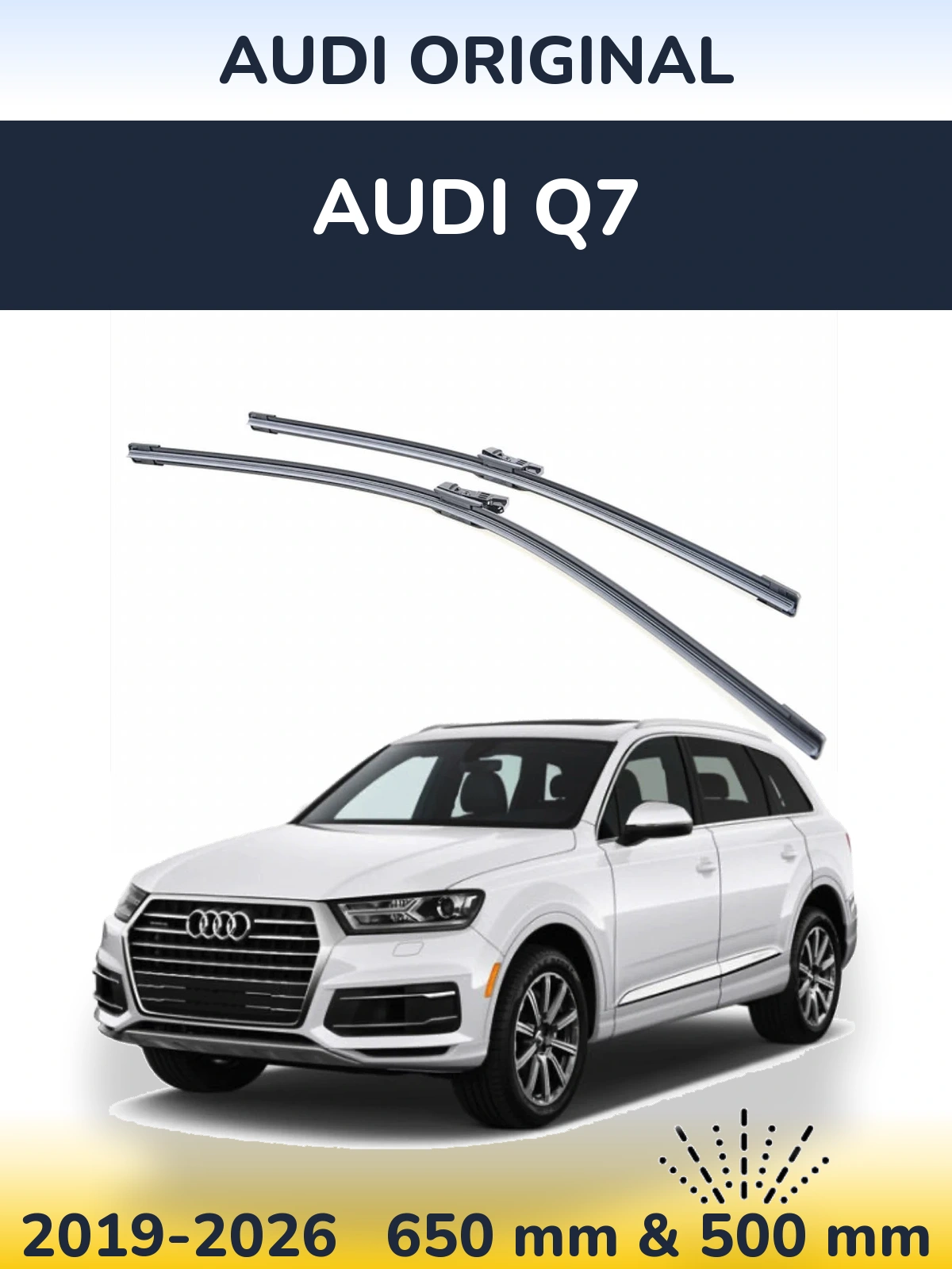 Комплект передніх щіток Audi OEM Audi Original 650 & 500 мм для Audi Q7 2019-2026