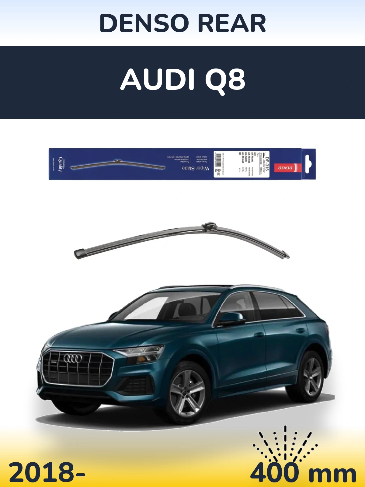 Torkarblad Denso Rear för Audi Q8