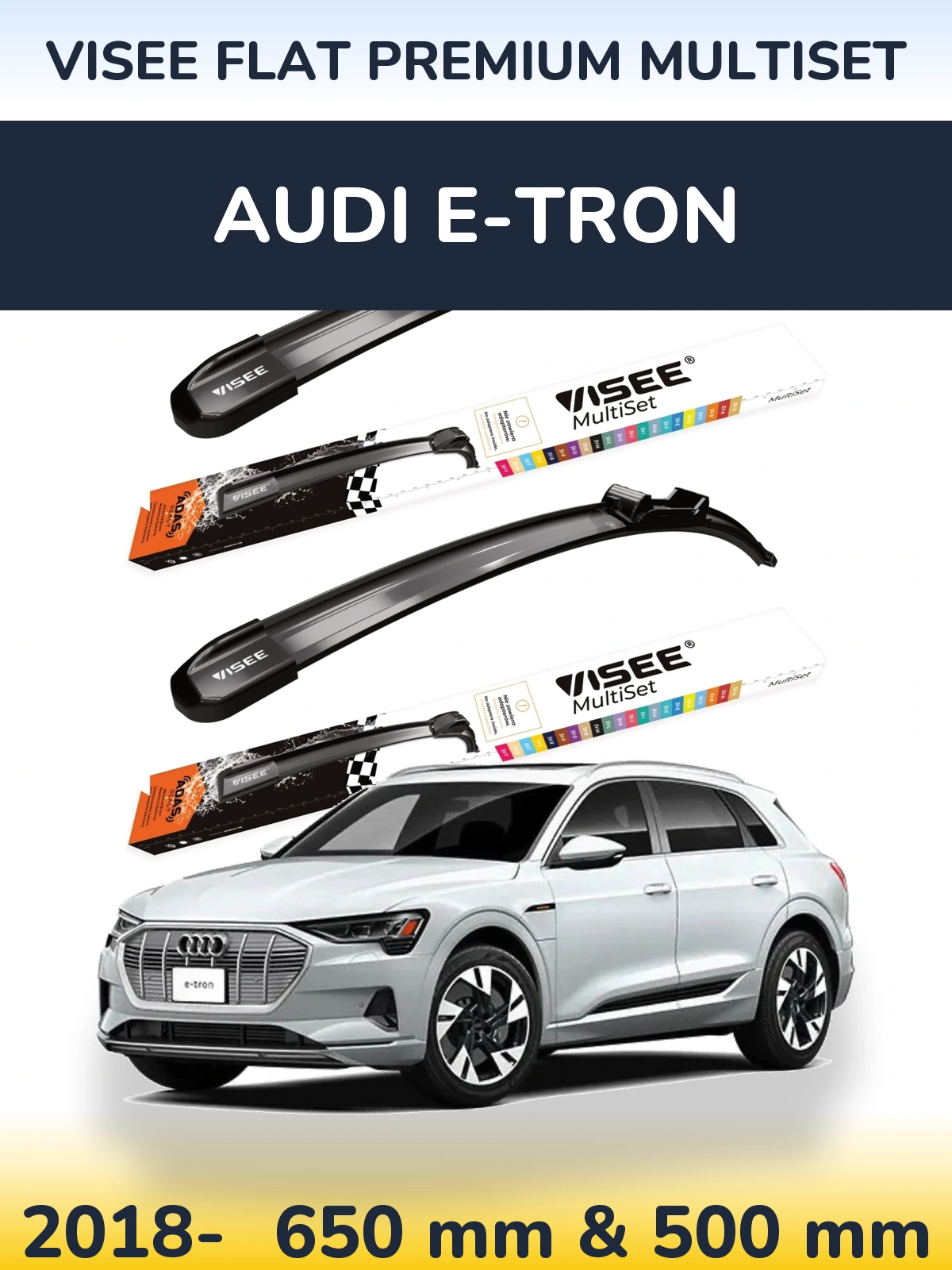 Torkarblad VISEE FLAT PREMIUM MultiSet för Audi e-tron