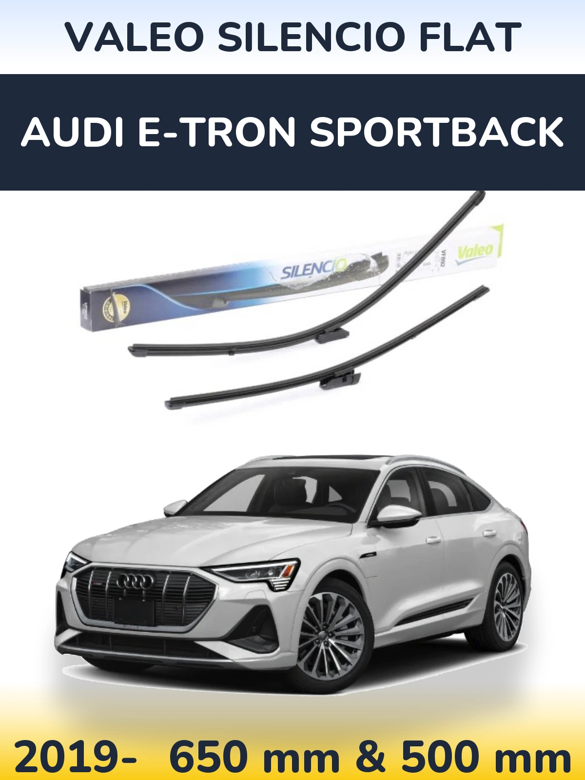 Torkarblad Valeo Silencio Flat för Audi e-tron Sportback